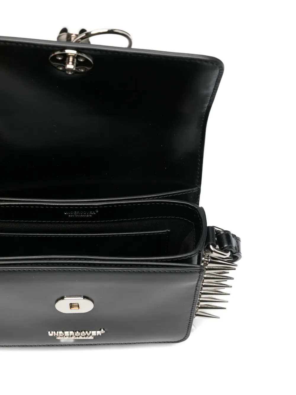 Undercover Schoudertas met studs en ringdetail Zwart