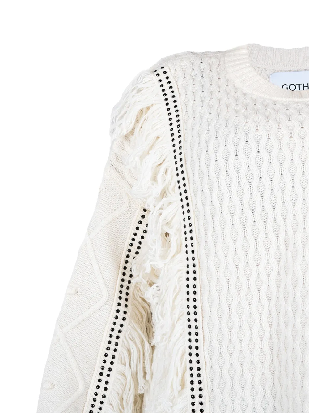 GOTHA RUFFLE-TRIM SWEATER