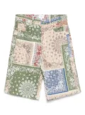 RHUDE bandana traxedo shorts - Green