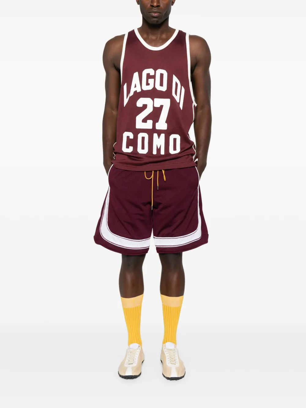 RHUDE shorts deportivos con cordones en la pretina | Shorts para correr | Image 2