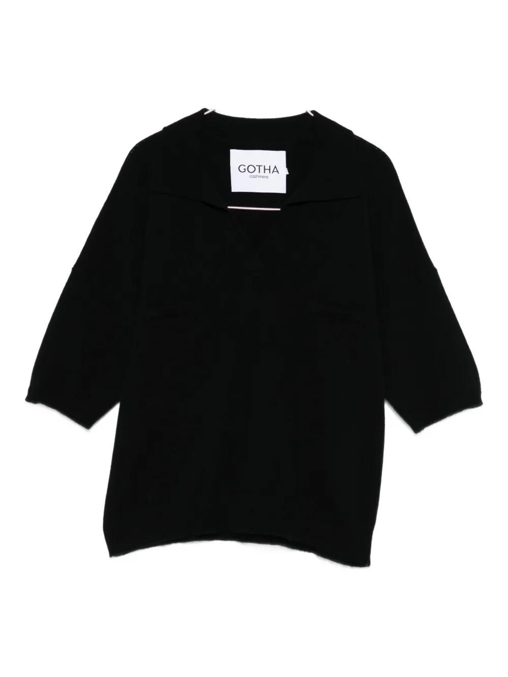 Gotha v-neck T-shirt | Black | Image 1