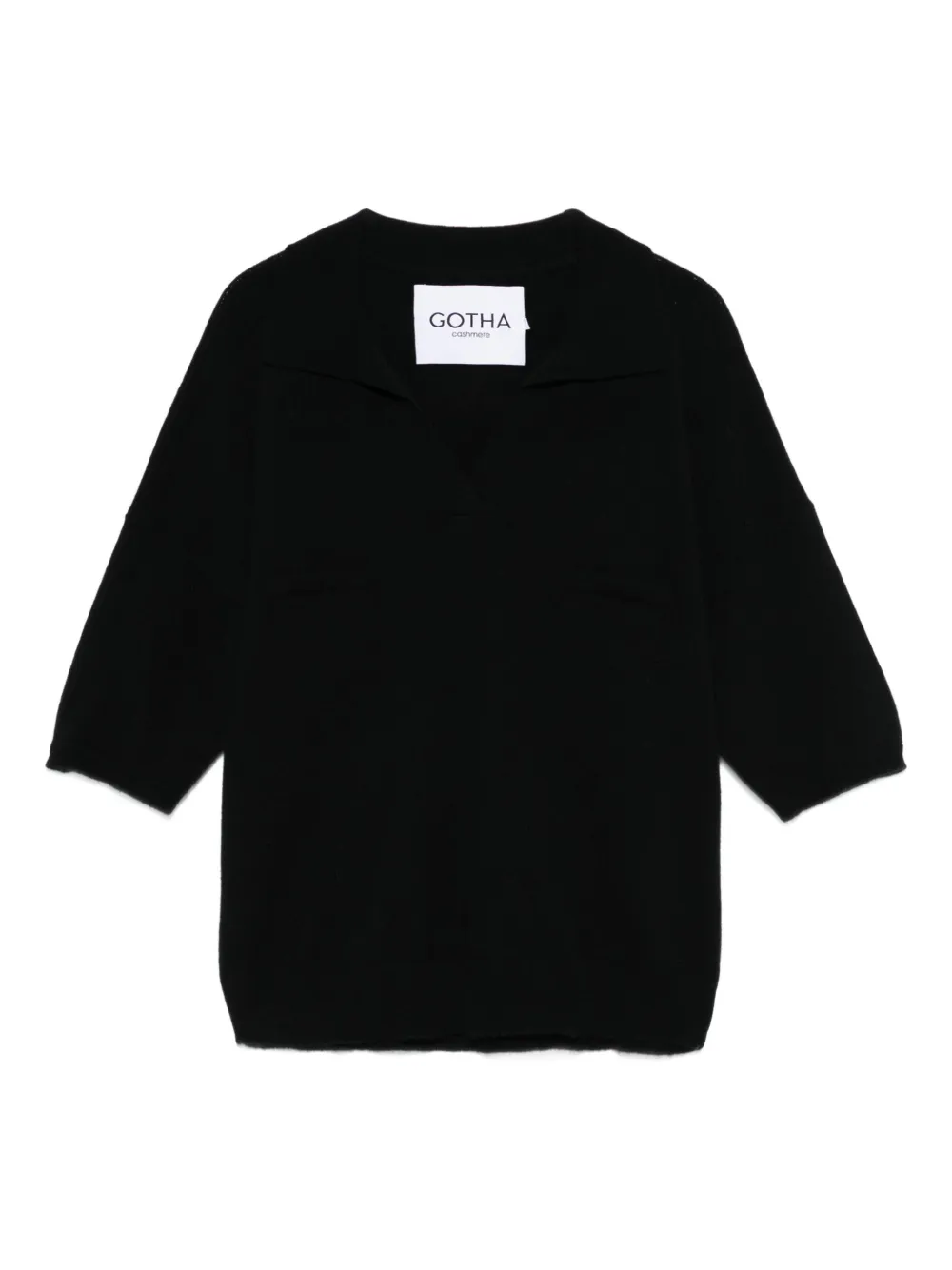 Gotha playera con cuello en V | negro | Image 1