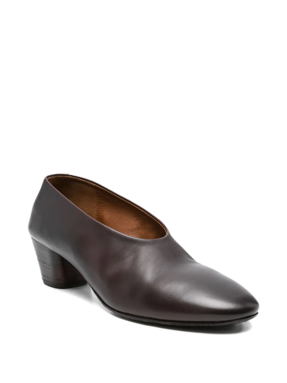 Marsèll 50mm Leather Block-heel Pumps In Brown