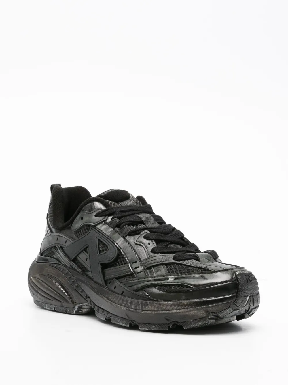 Represent lace-up chunky trainers Black