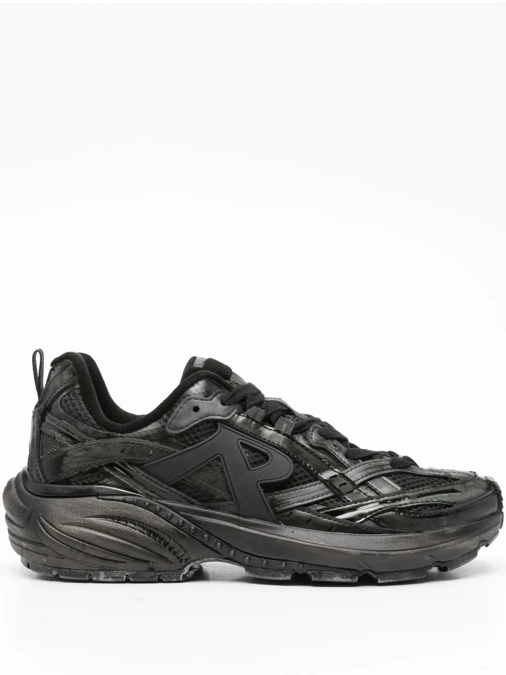 Represent lace-up chunky trainers Black