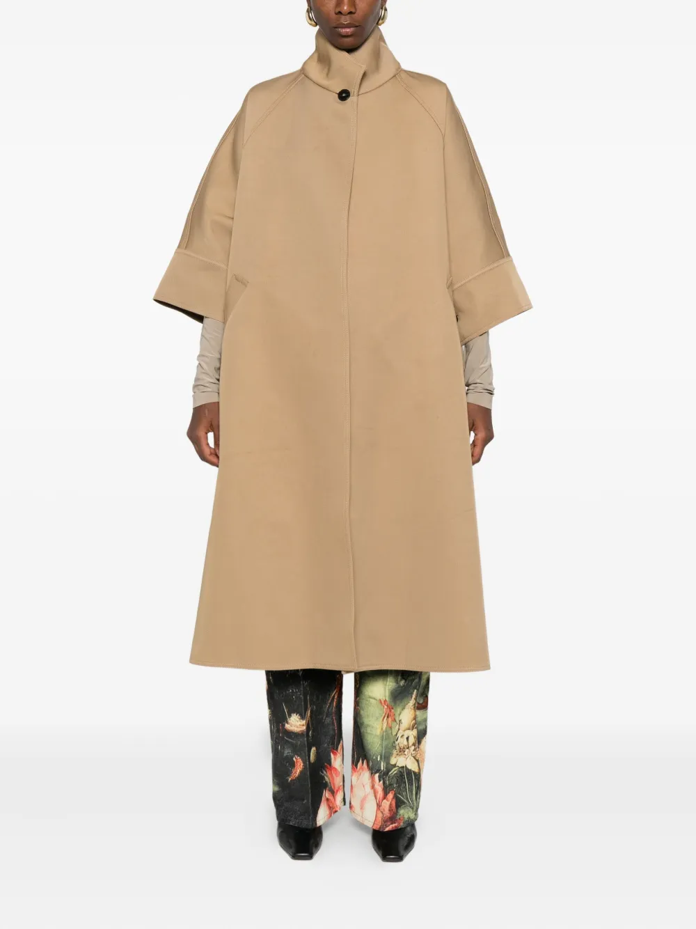 DARKPARK Nat short-sleeve button coat - Beige
