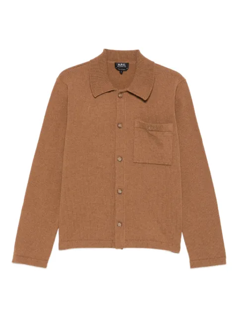 A.P.C. buttoned patch-pocket cardigan