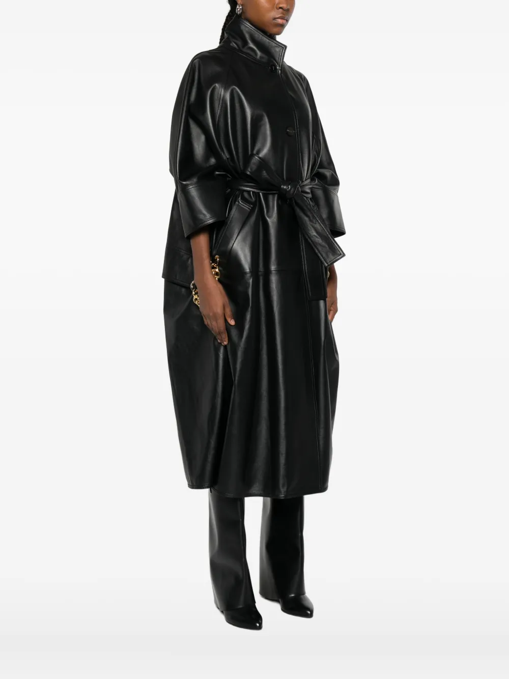 DARKPARK Jas met ceintuur Zwart