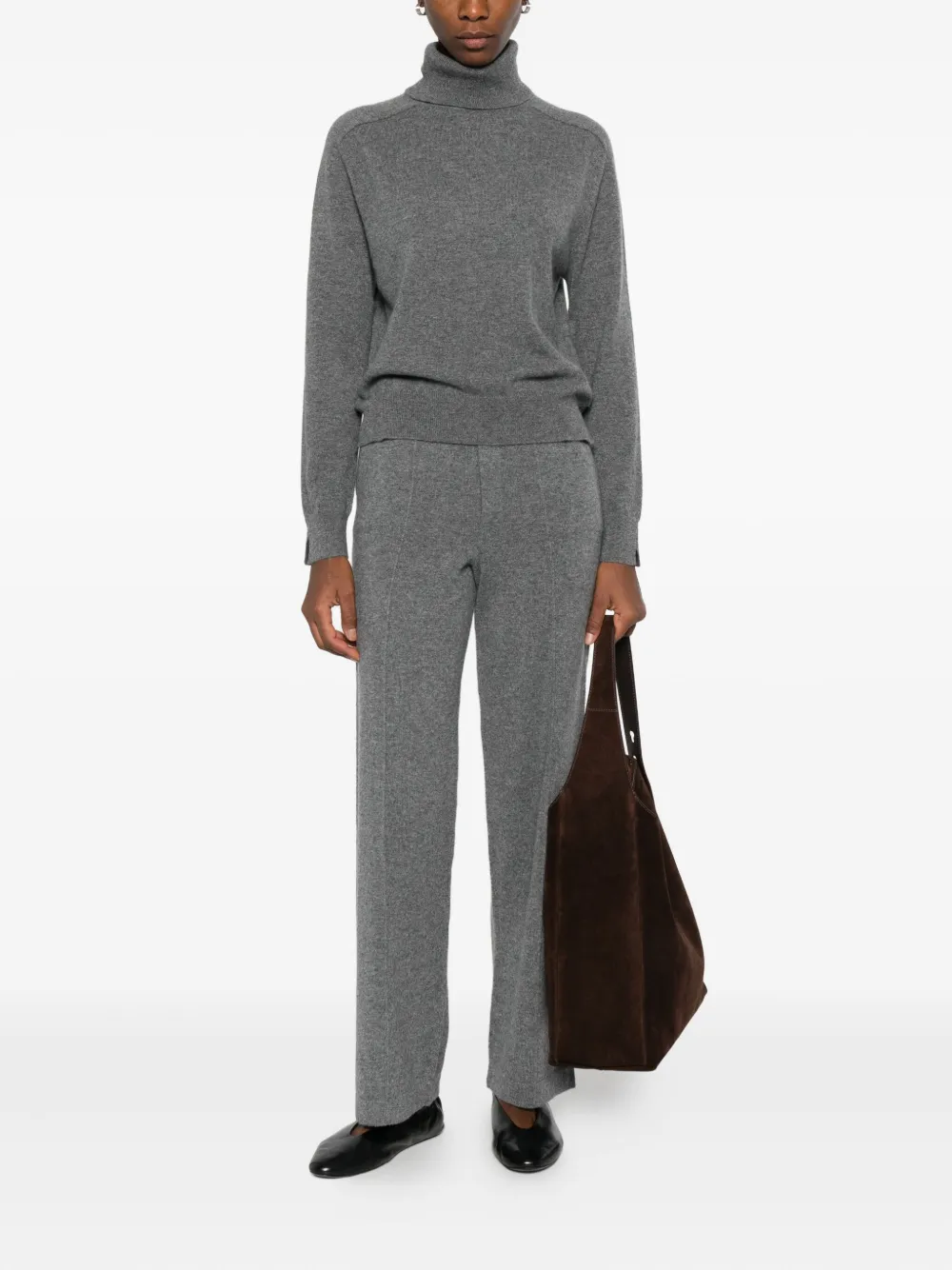 Gotha Turtleneck Long-sleeve Sweater In Gray