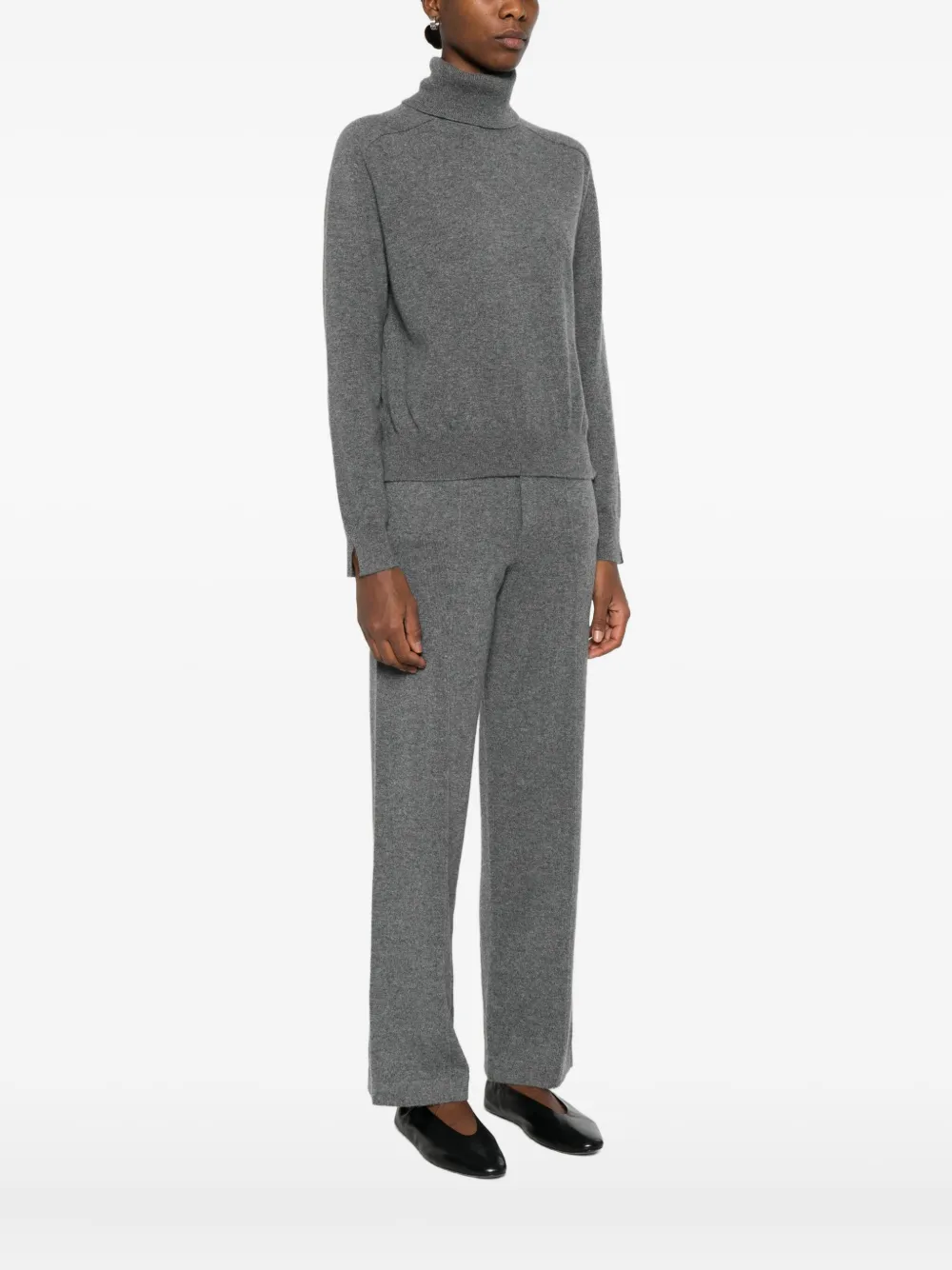 Gotha Turtleneck Long-sleeve Sweater In Gray