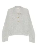 Haikure Haikure polo-neck button sweater - Grey
