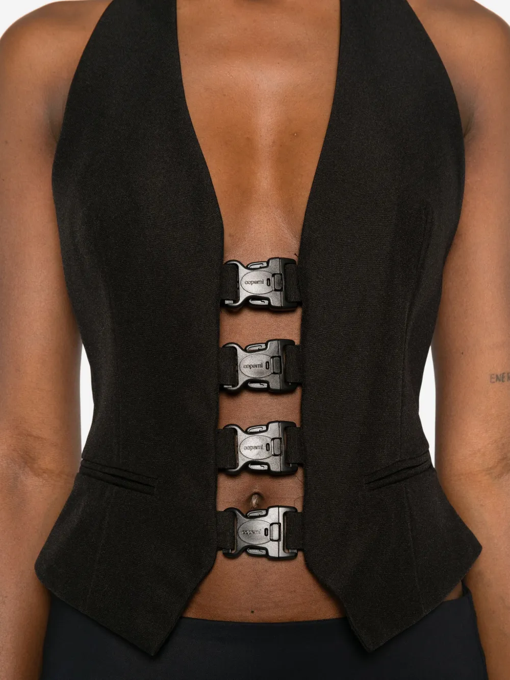 Coperni Gilet met gespsluiting Zwart