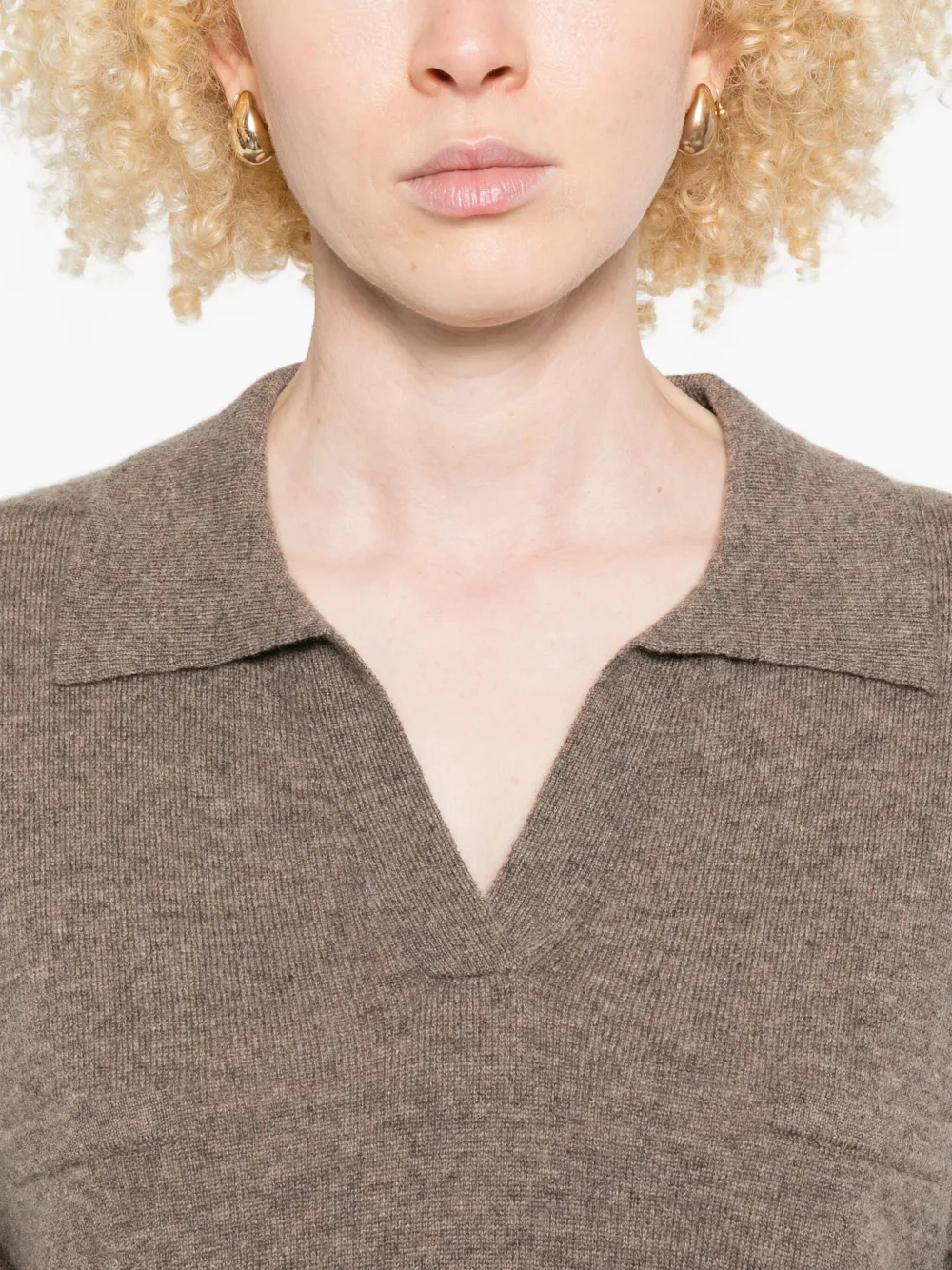 Gotha Short-sleeved Polo Top In Brown