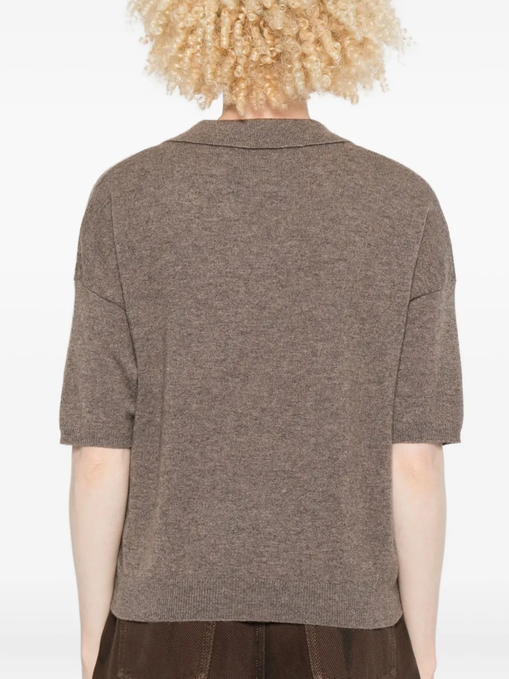 Gotha Short-sleeved Polo Top In Brown