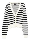 A.P.C. Gaëlle striped button cardigan - White