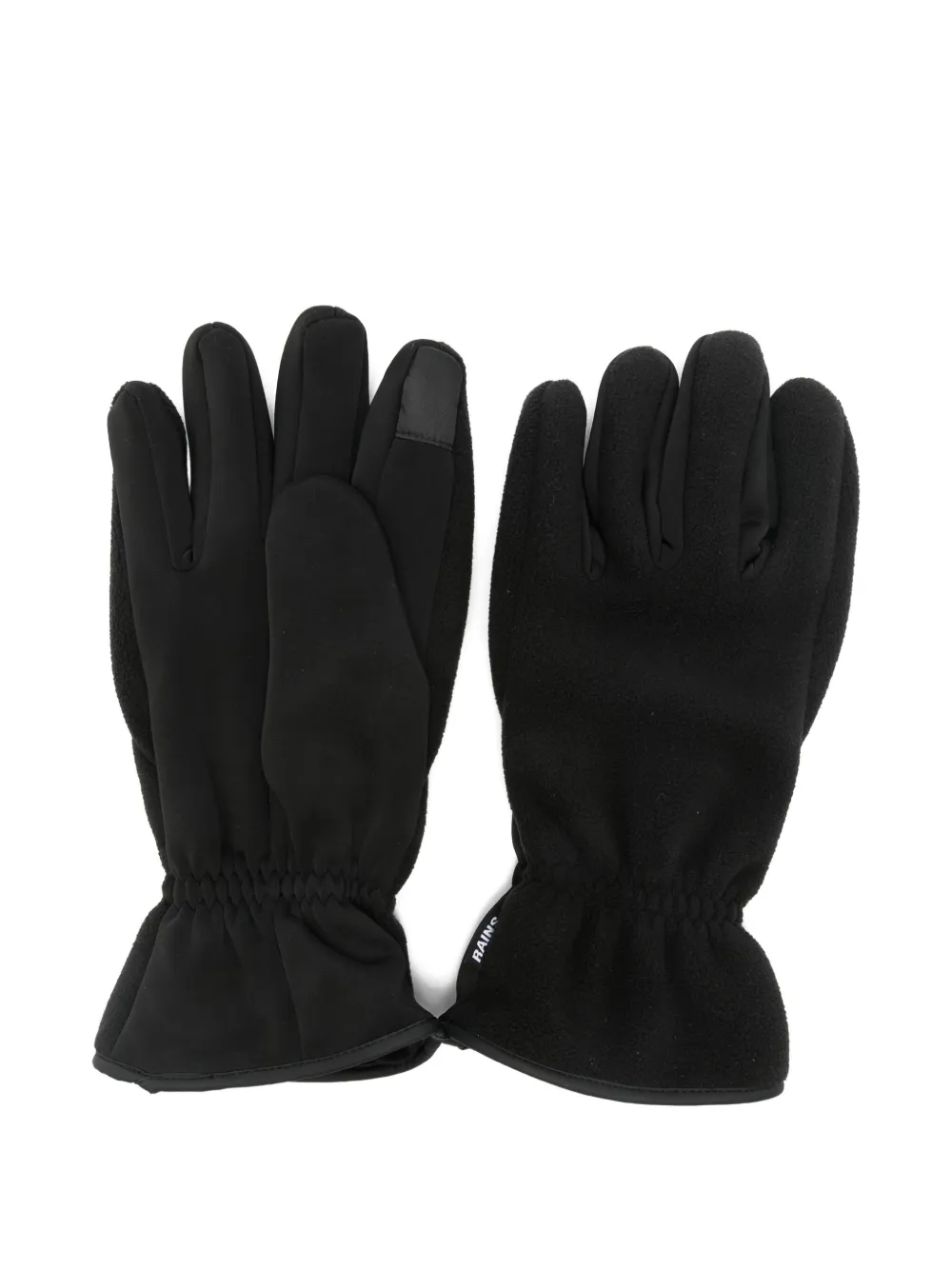 Rains textured rain gloves - Zwart