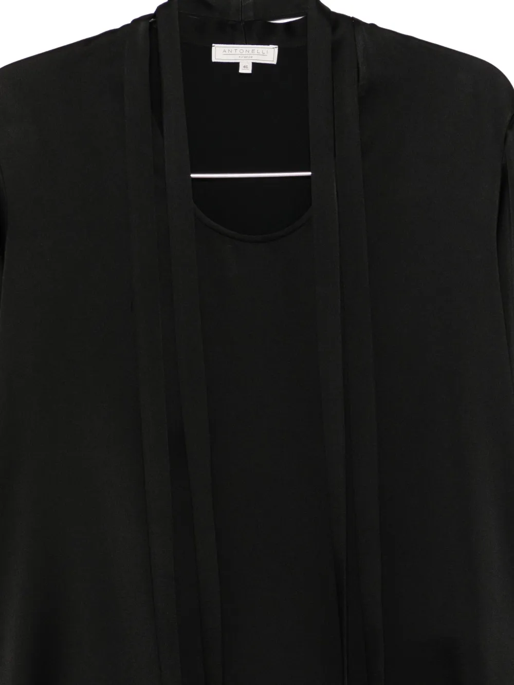 Antonelli Abete Tie-neck Blouse In Brown