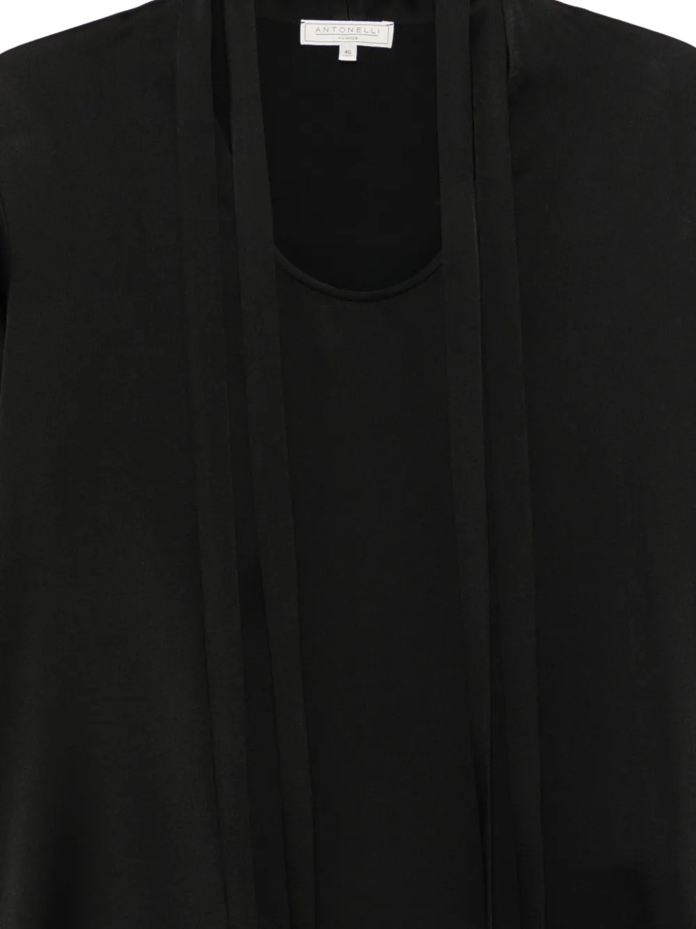 Antonelli Abete blouse met gestrikte hals Bruin