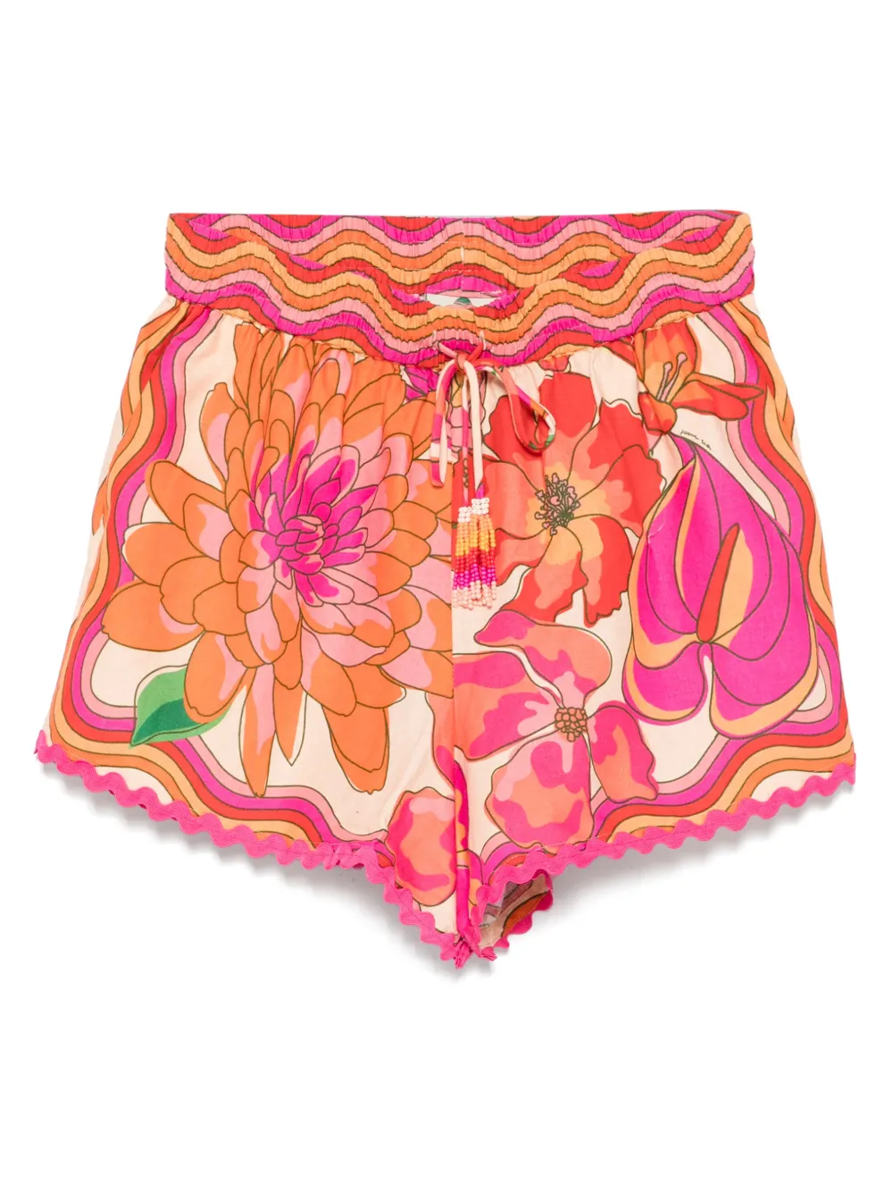 floral-print shorts