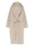 Alberta Ferretti hooded belted coat - Neutrals