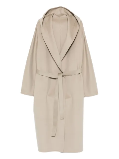 Alberta Ferretti Kapuzenmantel mit Gürtel