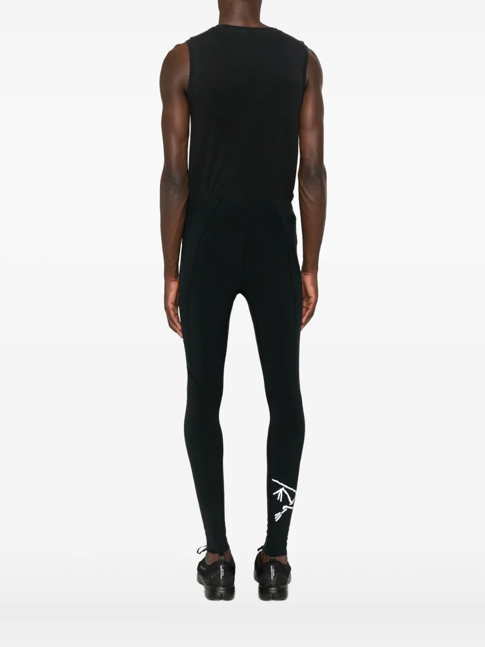 Arc'teryx Logo-graphic Leggings In Black