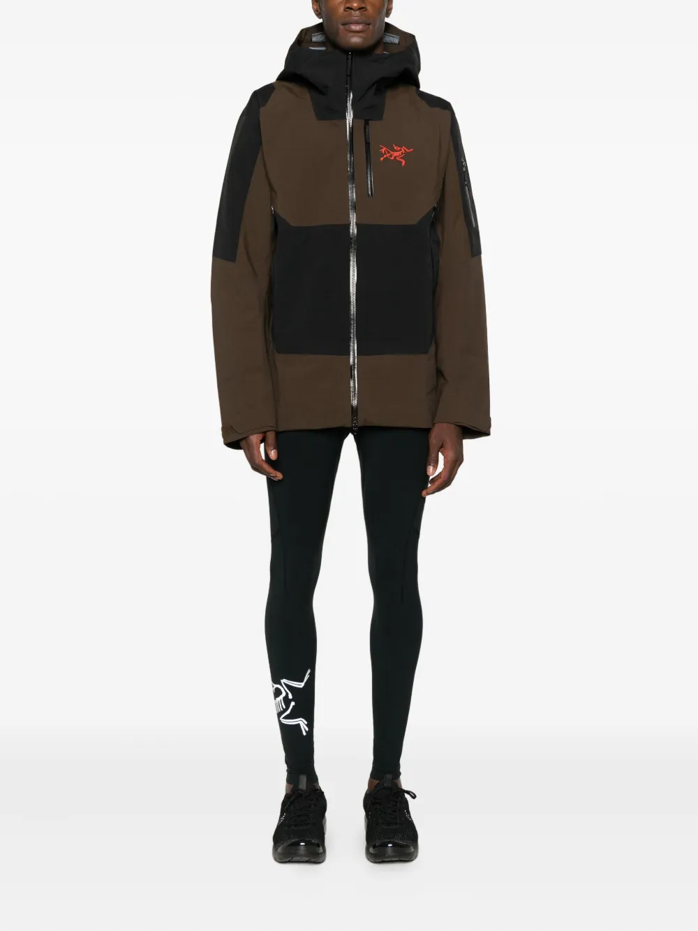 Arc'teryx Logo-graphic Leggings In Black