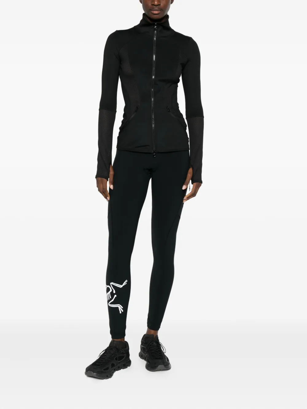 Arc'teryx Logo-graphic Leggings In Black