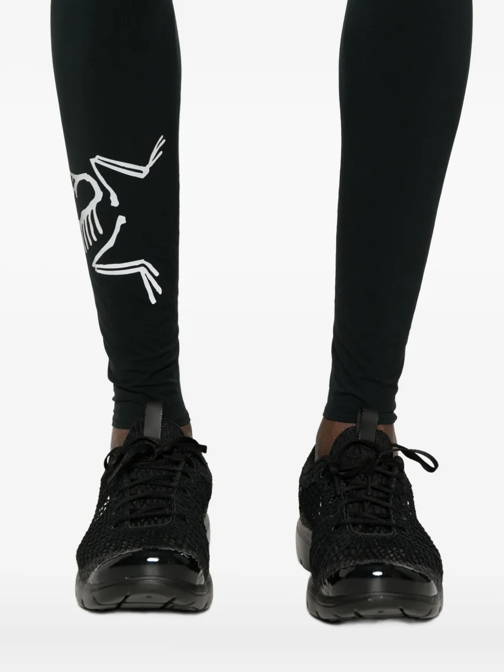 Arc'teryx Logo-graphic Leggings In Black