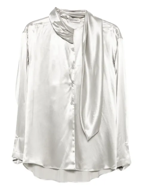 Alberta Ferretti satin tie-neck shirt