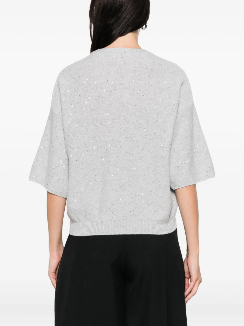 Antonelli Lucilla top met pailletten Grijs