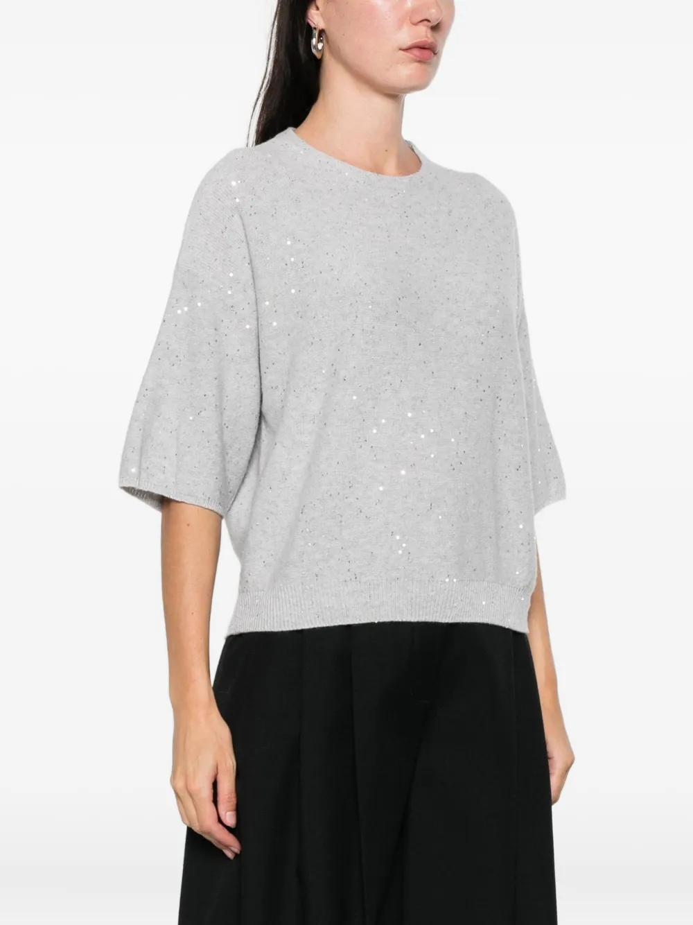 Antonelli Lucilla top met pailletten Grijs