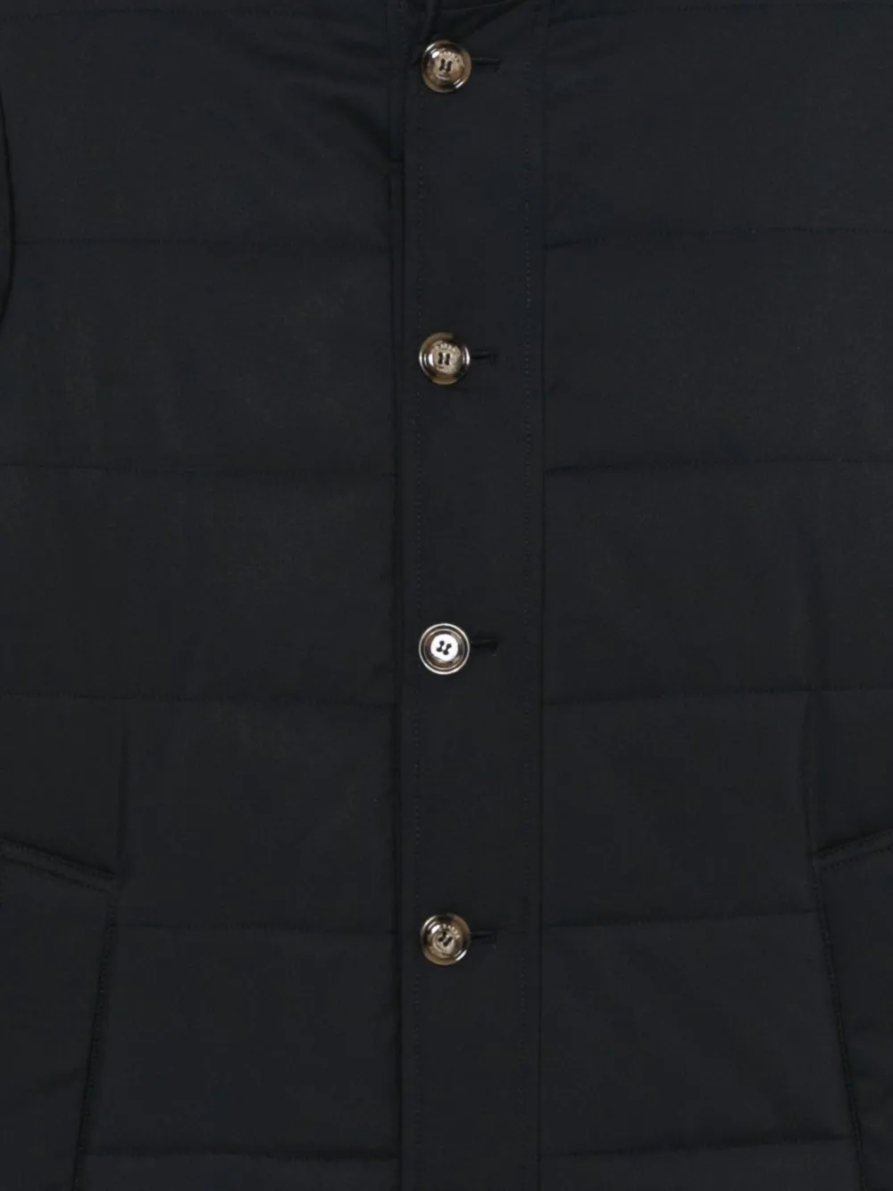 Barba Gewatteerde jas met knopen Blauw