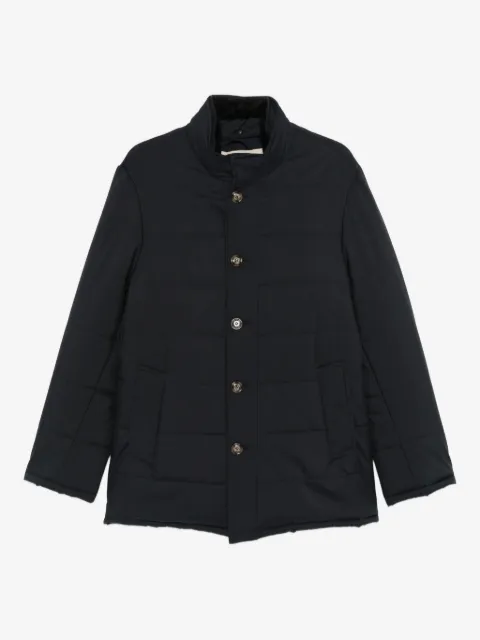 Barba button quilted coat