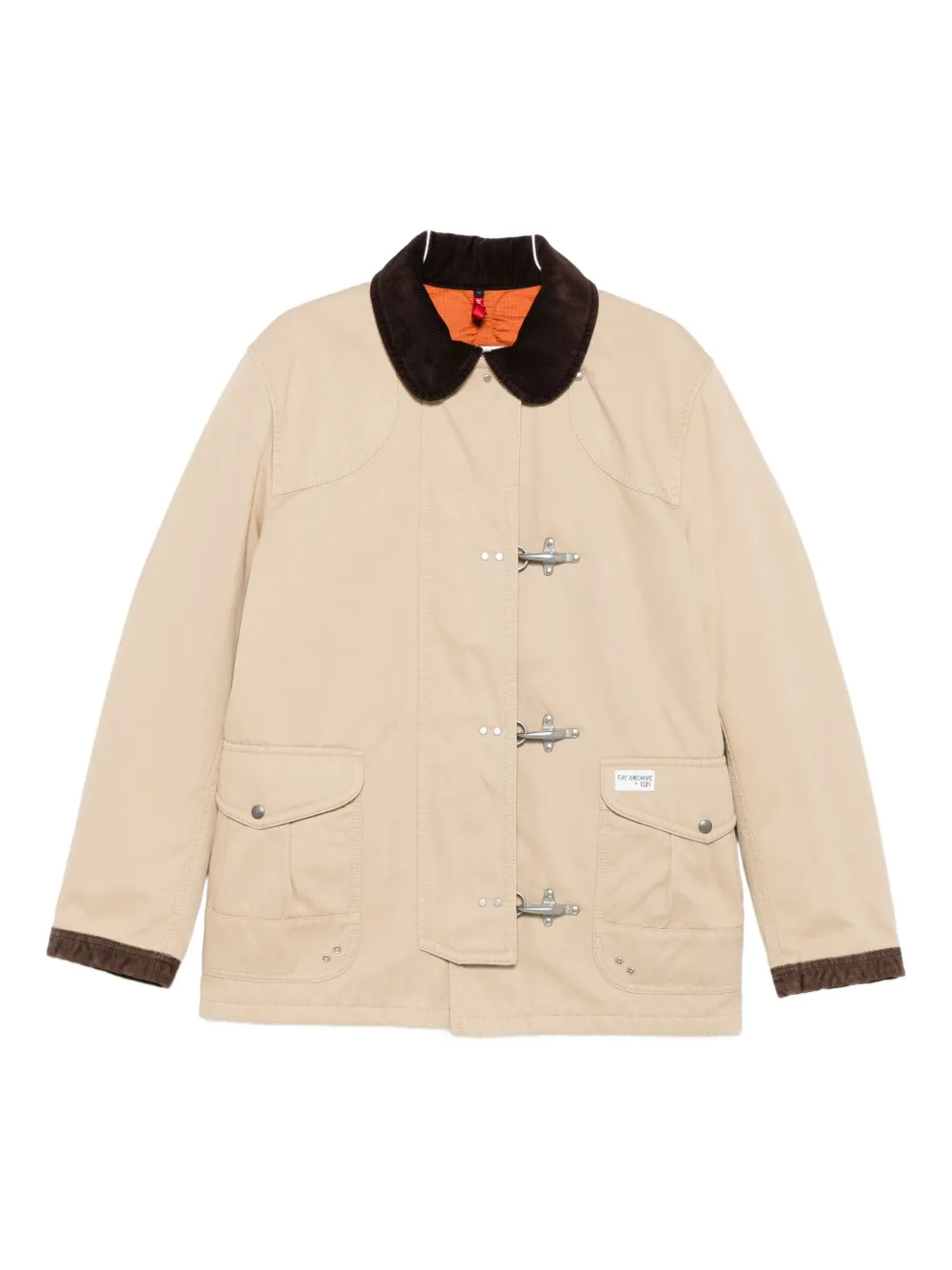 Fay Cotton Coat In Neutral