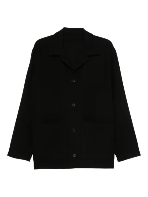 Caruso button-fastening wool jacket