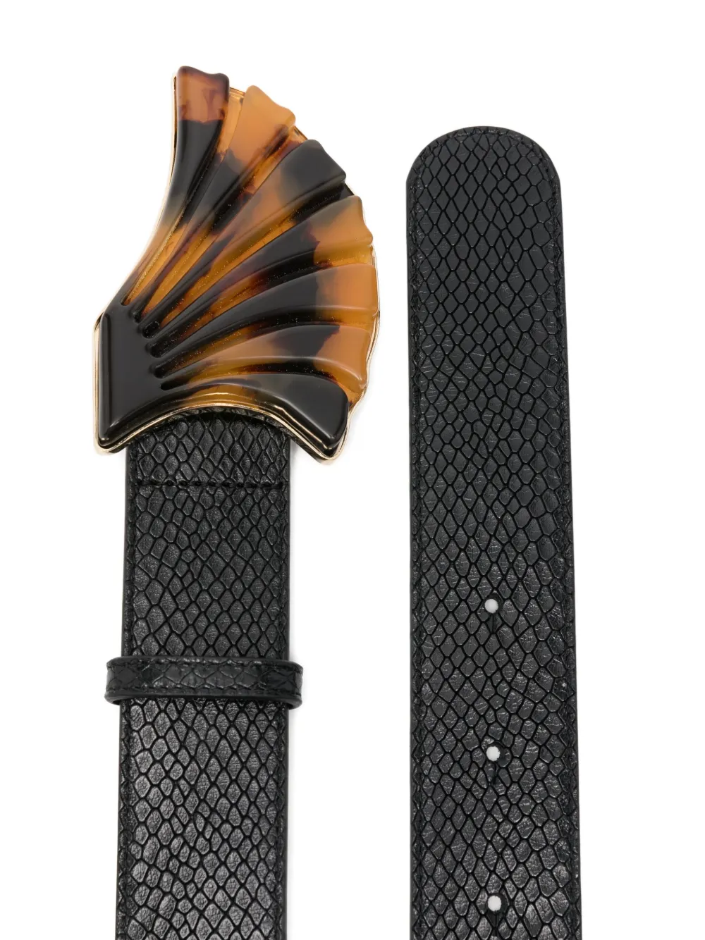 Blazé Milano Textured Wing Buckle Belt In Black