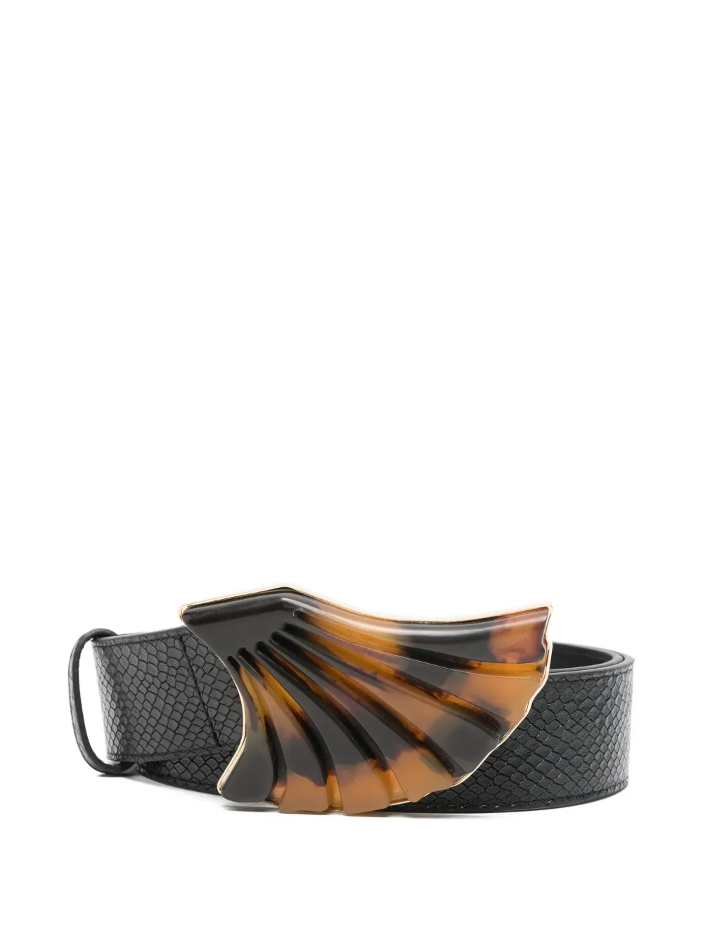 Blazé Milano Textured Wing Buckle Belt In Black