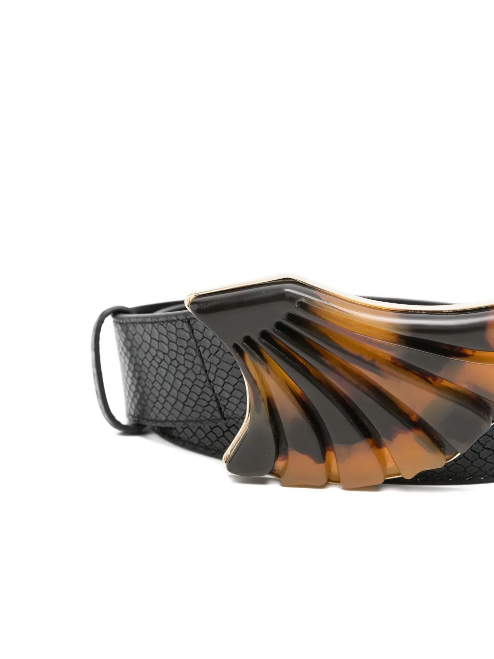 Blazé Milano Textured Wing Buckle Belt In Black