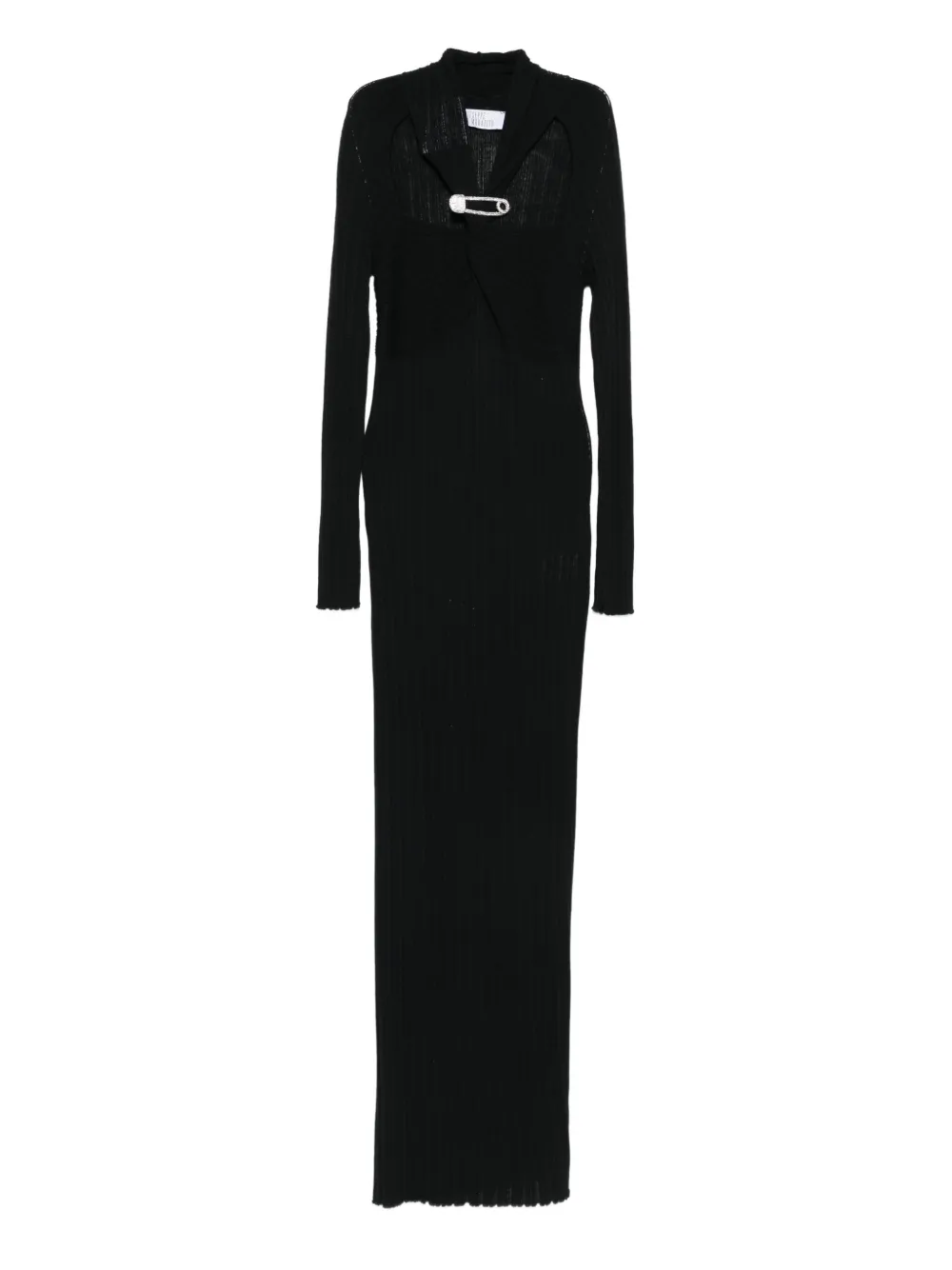 crystal-embellishment maxi dress