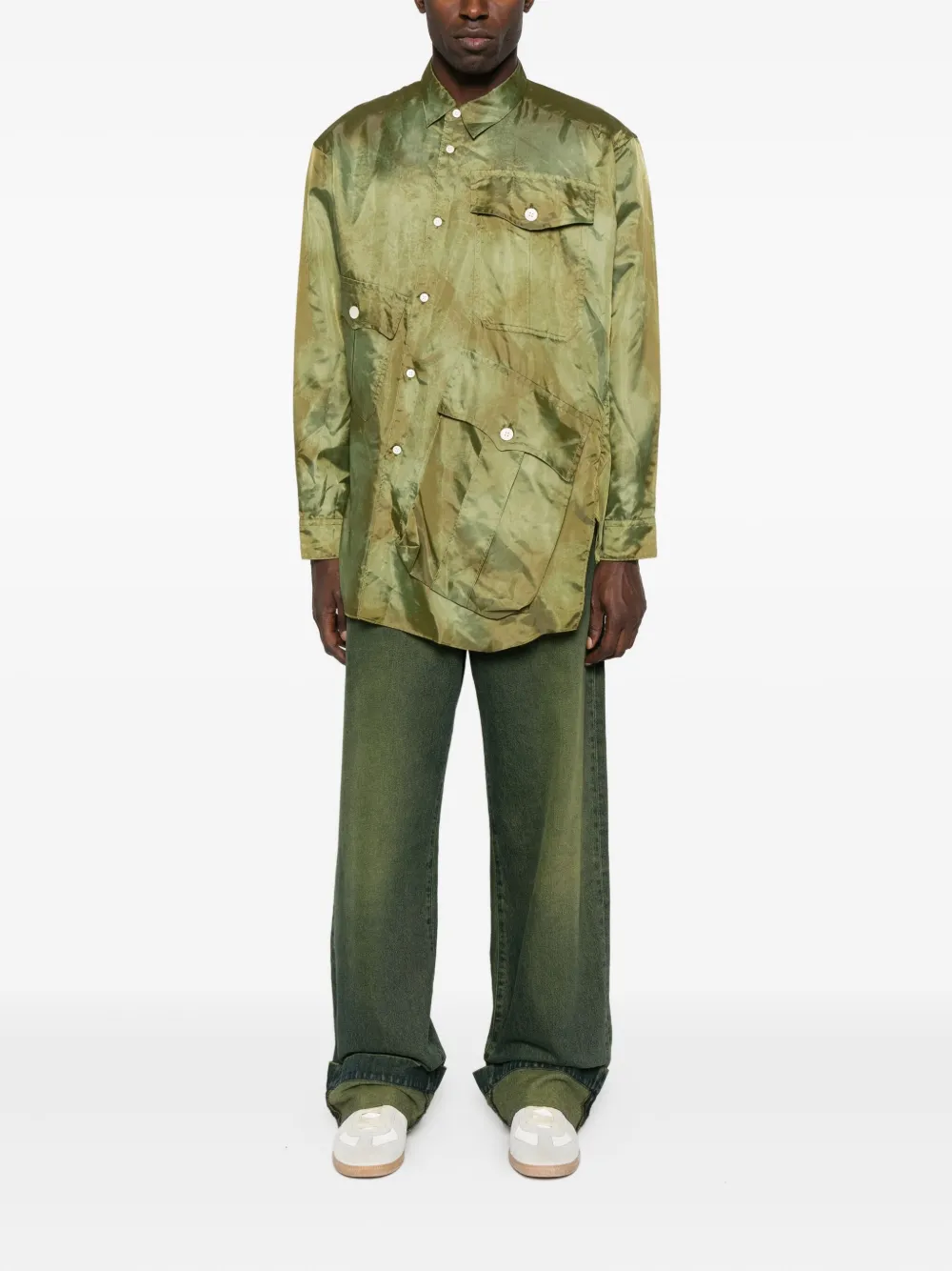 Comme des Garçons Homme Plus Overhemd met meerdere zakken - Groen