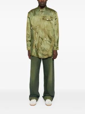 25AW コムデギャルソン オムプリュス 長袖シャツ オリーブグリーン 未使用 25AW コムデギャルソン オムプリュス カーキブラウスオリーブ