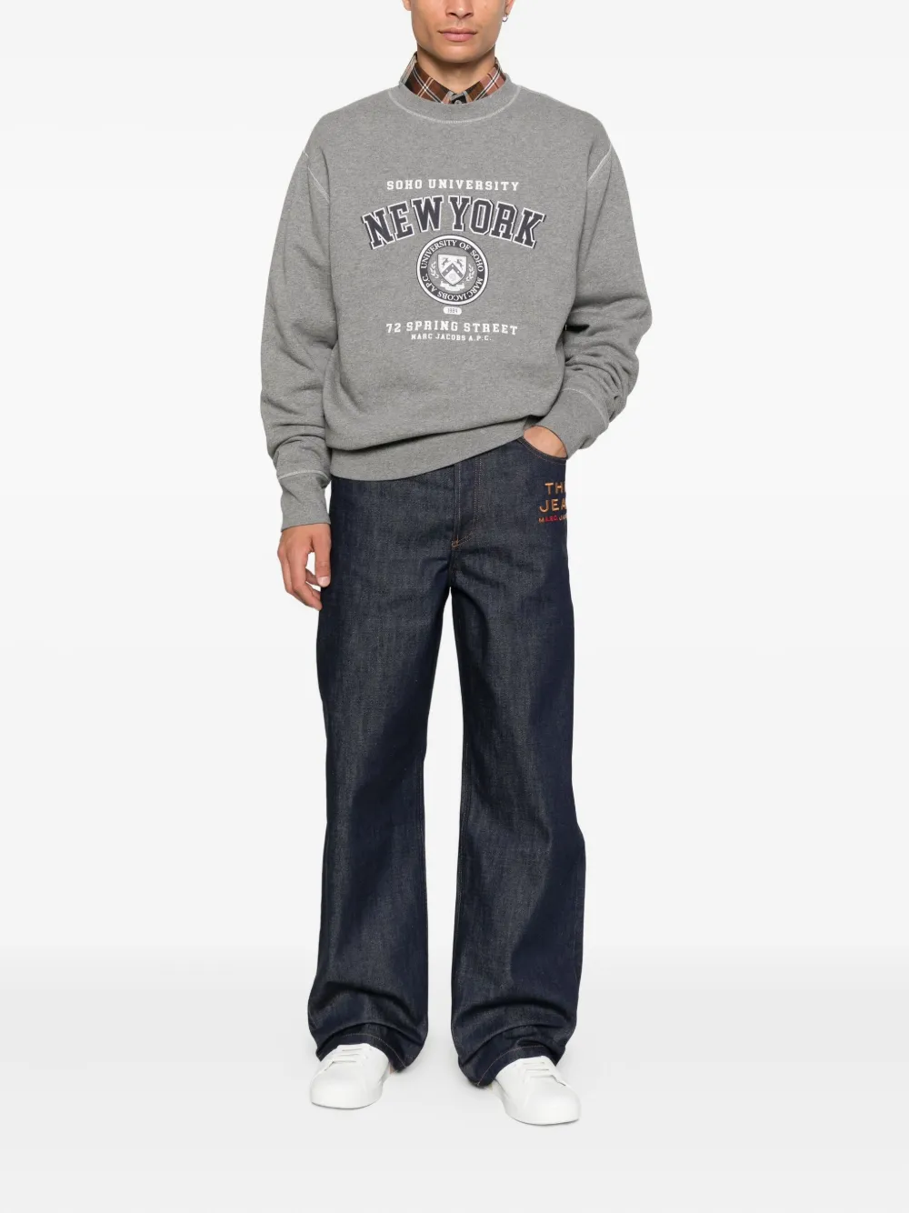 Marc Jacobs X A.p.c Embroidered Jeans In Blue