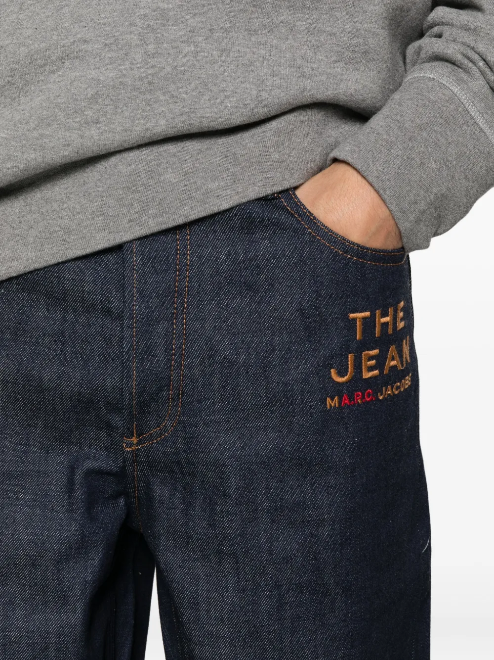 Marc Jacobs X A.p.c Embroidered Jeans In Blue