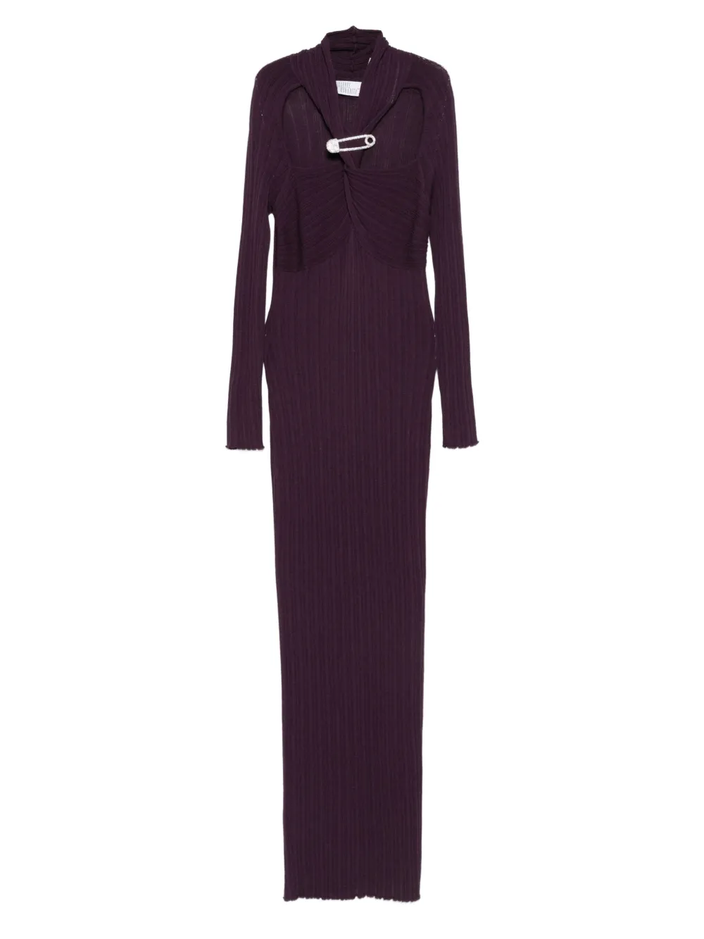 safety-pin detail maxi dress