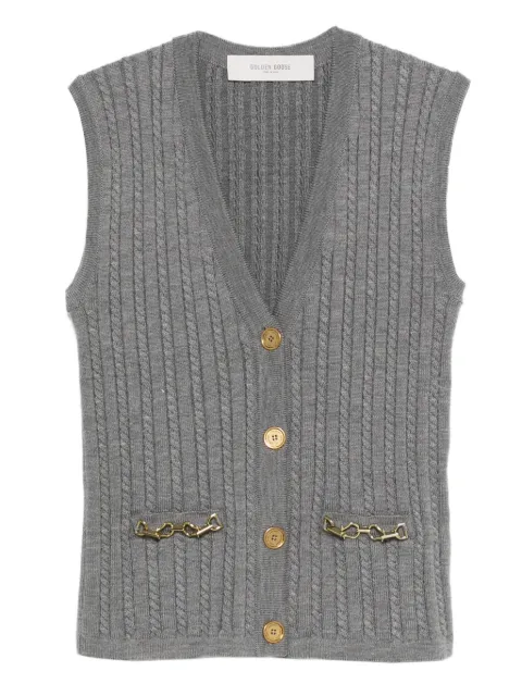Golden Goose chaleco en tejido de ochos