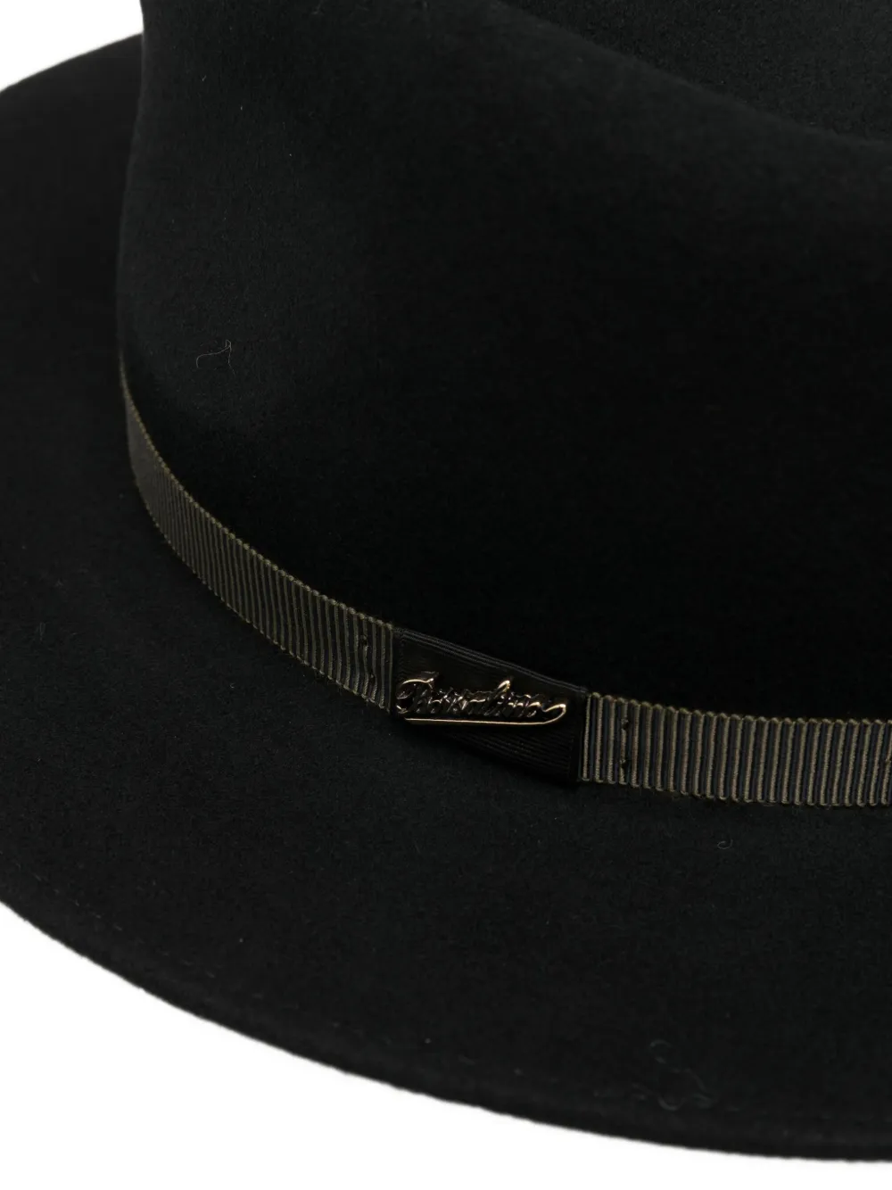 Borsalino Felted Fedora Hat In Black