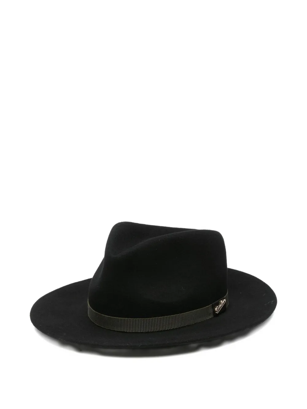 Borsalino Felted Fedora Hat In Black