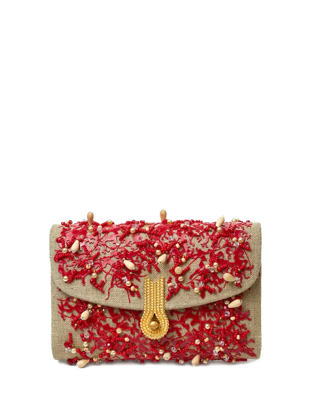 Queen 3D Corals clutch bag