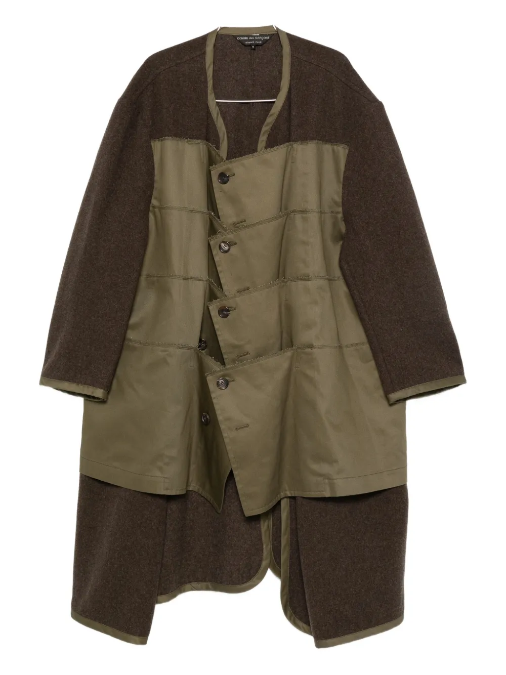 Comme des Garçons Homme Plus panelled coat - Verde